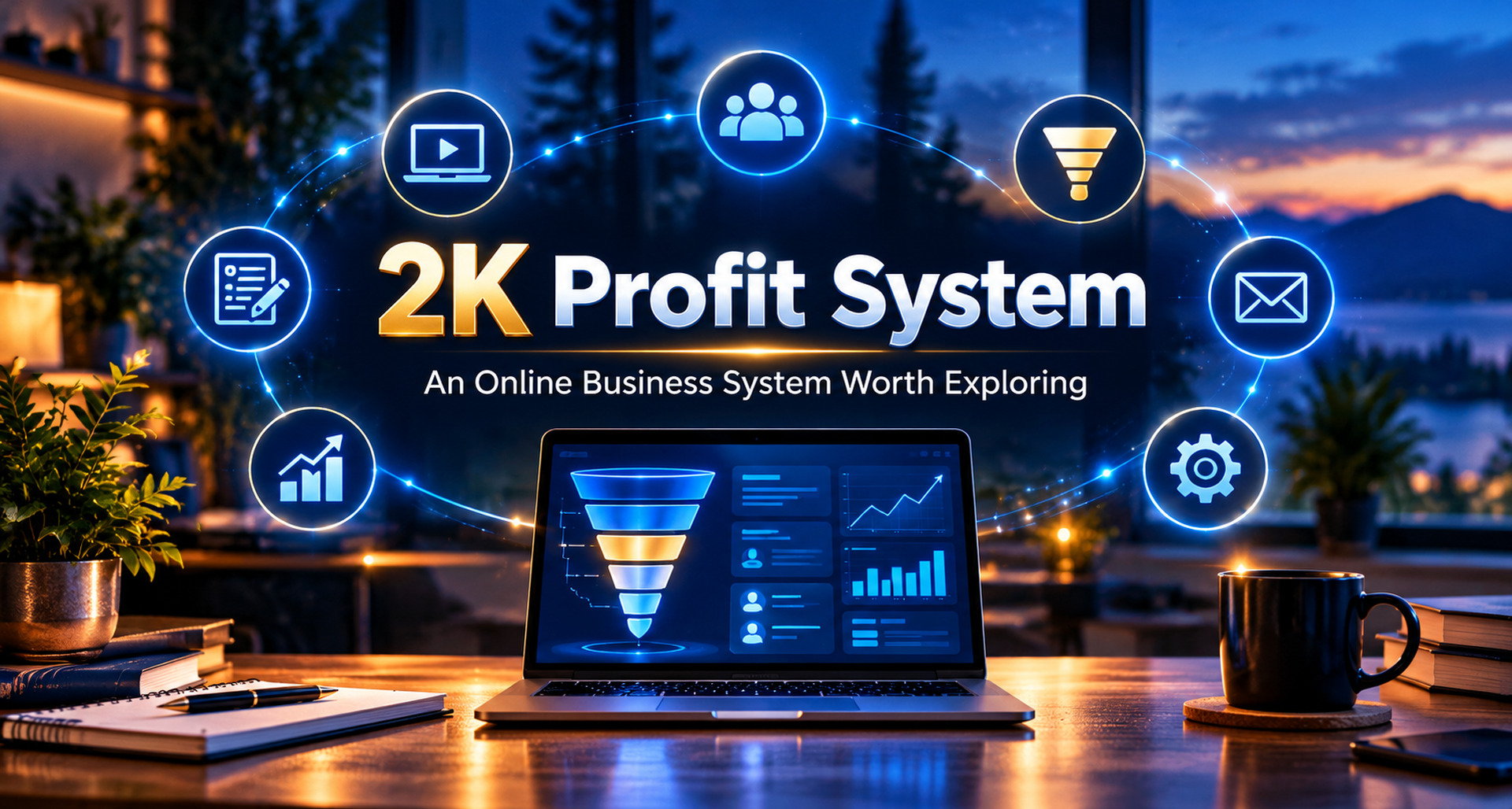 2K Profit System online business system with digital marketing training dashboard