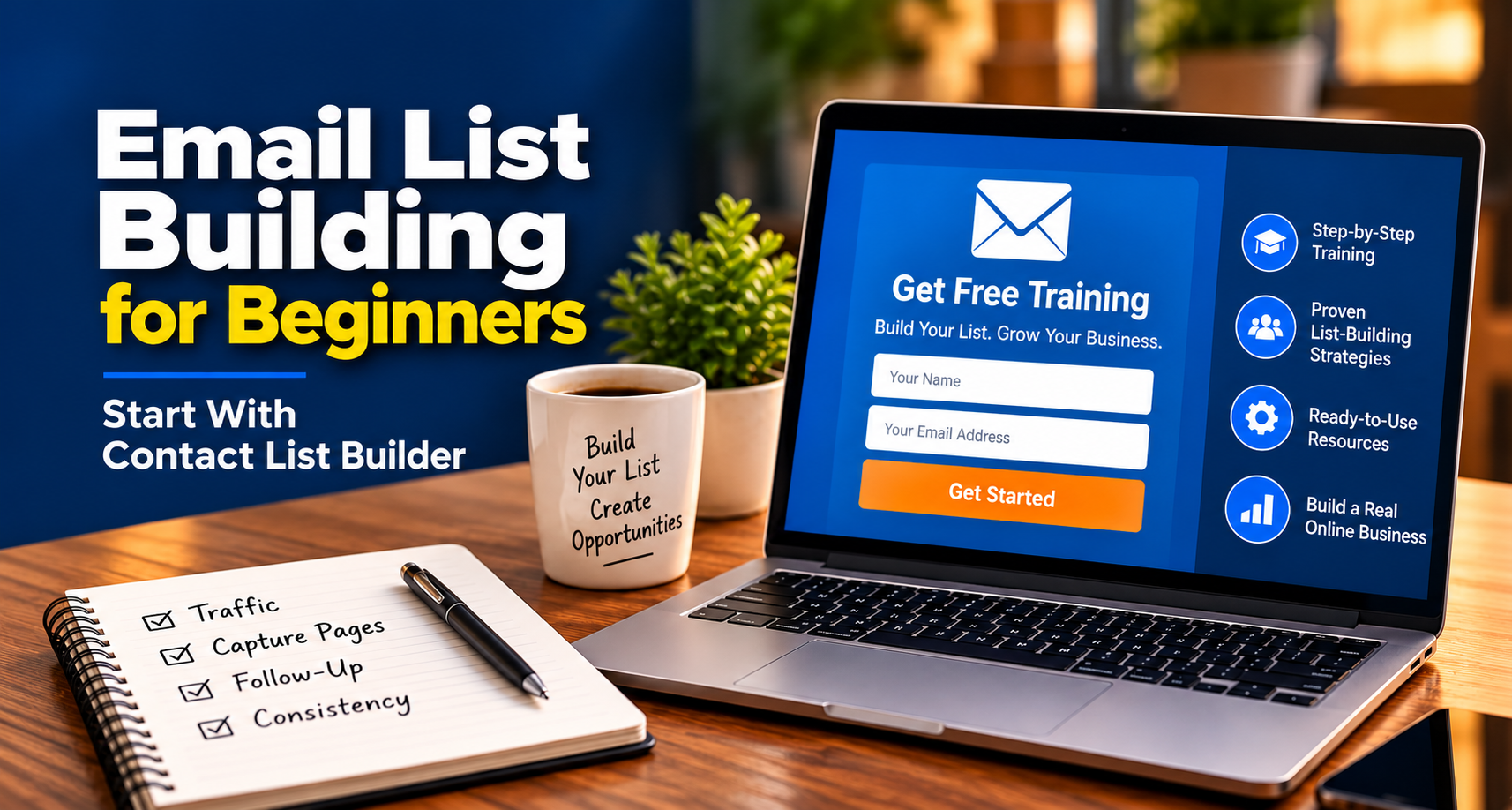 Email List Building For Beginners Email list building for beginners with a capture page and Contact List Builder training
