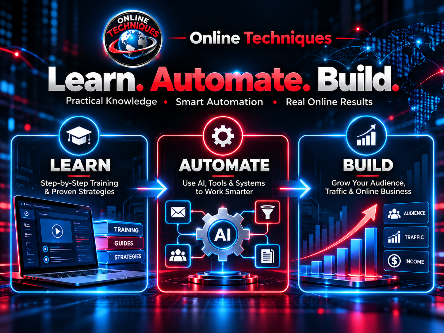 Online business tools working together as a connected marketing system